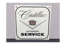 Retro Style Cadillac Service Motor Oil Gas Garage Sign