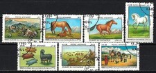 Animaux de la ferme Afghanistan 1985 (198) Yvert 1206 à 1212 oblitérés