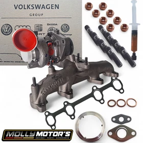 Original VW Audi Turbolader ink. Montageset für 1,9 TDI BLS, BXE 03G253014T NEU!
