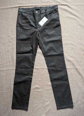 beschichtete Hose im Leder-Look Toni be loved Gr.42/44 dunkelbraun, NEU