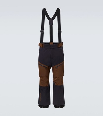 Men's Moncler Grenoble Gunung Ski Pants, Brown/Blue, XL,  NWT