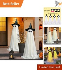 LED Ghost String Lights Indoor Outdoor Halloween Decor with Remote Control