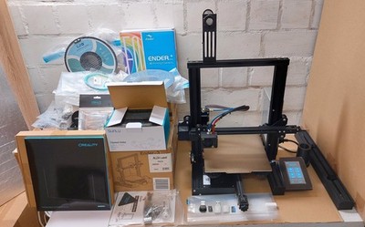 Creality Ender 3 mit Viele Upgrades|Touchscreen|Silent Board|Filament & Zubehör