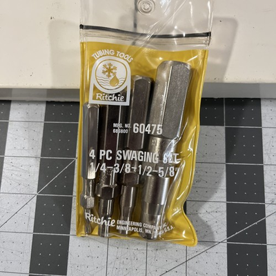 #ad #ad Ritchie Yellow Jacket 4 Piece Swaging Set 60475 Tubing Tools New $37.00