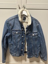 Giacca di jeans con pelliccia di orsacchiotto bomber L New Look Men