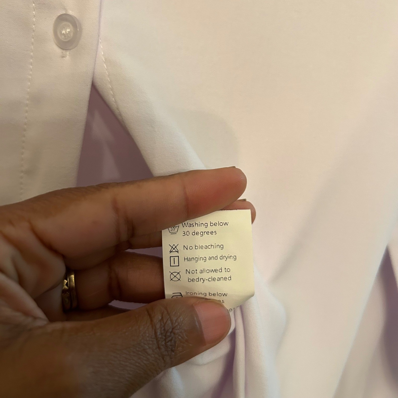 Unbranded Button Down Shirt Womens L Lavender White New Side Tie Officecore Chic image 5