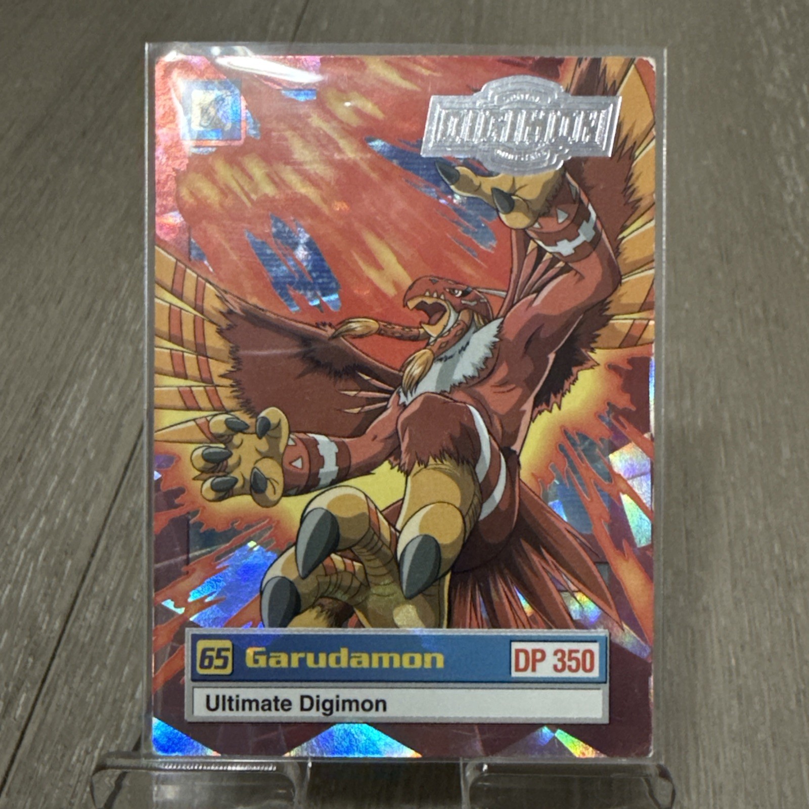 2000 Garudamon 65 DP 350 Digimon Holo Foil Silver Stamp MP