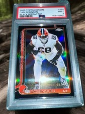 2025 Topps Chrome 🔥 TRUE Black Refractor PSA CERT Cam Robinson 08/10 SSP BROWNS