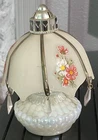 VINTAGE MILK GLASS PERVUME/OIL ANATOMISER WITH UMBRELLA SHADE AVON VGC
