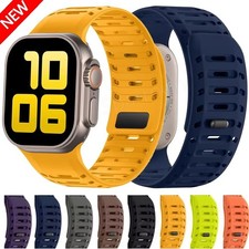 Silicone Magnetic Band For Apple Watch Series 12 11 10 9 8 7 6 SE Ultra 4 3 49mm