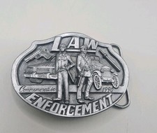 Vintage Law Enforcement Commemorative Belt Buckle - 1990