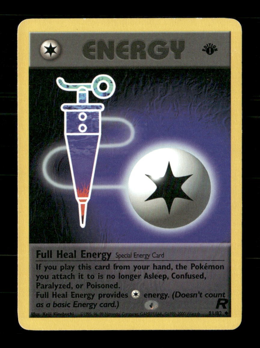 Full Heal Energy 81/82 Team Rocket 1st Edition MP Pokemon