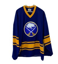 VTG 80s Buffalo Sabres Jersey Maska Superfil Made Canada Blue Gold #11 Men L#218