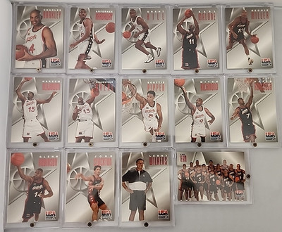 1996 SkyBox USA Basketball Team USA Olympic Star NBA Cards 1-14 in Hard Case VTG