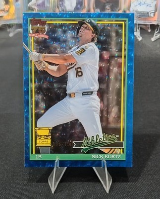 Topps 2026 Series 2 Nick Kurtz Athletics 91B2-24 Blue Crackle Foil 118/150