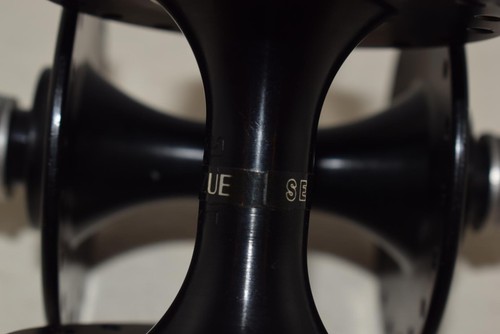 SUZUE Juego de Bujes Brida Alta 36 Agujeros Estampado 8F Old School BMX Aluminio Negro Nuevo de Lote Antiguo - Imagen 8 de 16