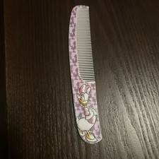 Disney Daisy Duck Pink and White Hair Comb Plastic Plastic Handle