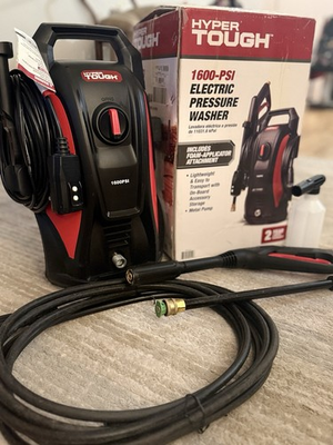 #ad Hyper Tough 1600 PSI Electric Pressure Washer w Foam Applicator Attachment $70.00