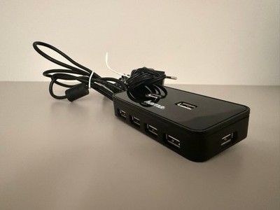 USB 2.0 Hub 7-way Hama, mit Netzteil und USB-Verbindungs-Kabel