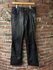 Vintage 80s Sariell Black Leather Pants Size 30 X 30