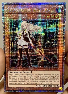 Yugioh Sky Striker Ace Raye (Alt Art) BLTR-EN116 Quarter Century Secret Rare NM