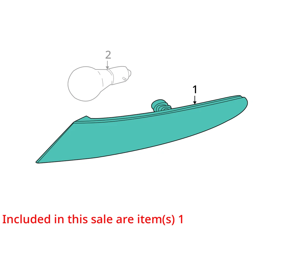 FITS 2000-2002 SATURN L100 L200 LAMP ASM FRT SI MKR 22670548 -  NEW OEM 22670548 - Image 2 of 3