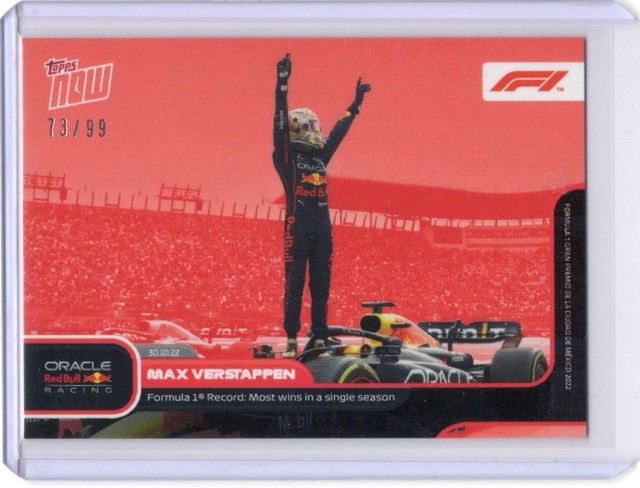 2022 Topps Now F1 - Max Verstappen #073 Red /99