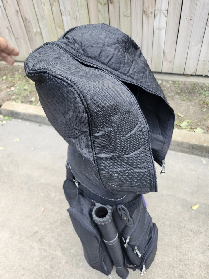 Bolsa de golf Datrek divisor de 14 vías correa para el hombro única carro llevar con cubierta para lluvia Foto 4 de 4