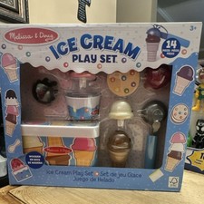 Melissa  Doug Wooden Ice Cream Play Set 14 Pieces Pretend Toy for Ages 3 