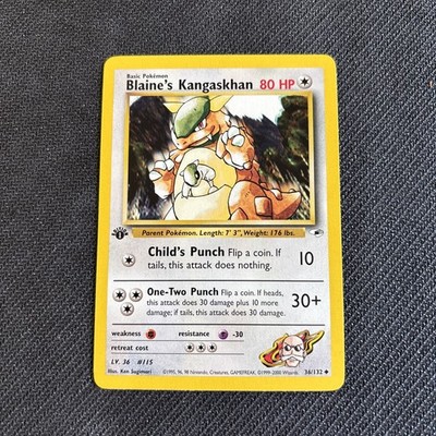 2000 Gym - Heroes 1st Edition Blaine s Kangaskhan Basic/Uncommon #36