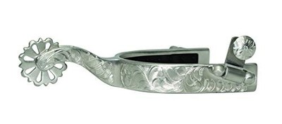 Partrade Metalab Ladies Reining Spurs Anti-Slip Rubber