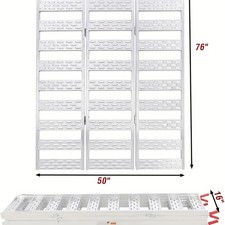 76" Aluminum Folding Ramp 1500 lbs Load ATV UTV Pickup Motorcycle Ramp Tri-Fold
