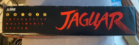atari jaguar boxed console, cybermorph game, controller instructions scart cable