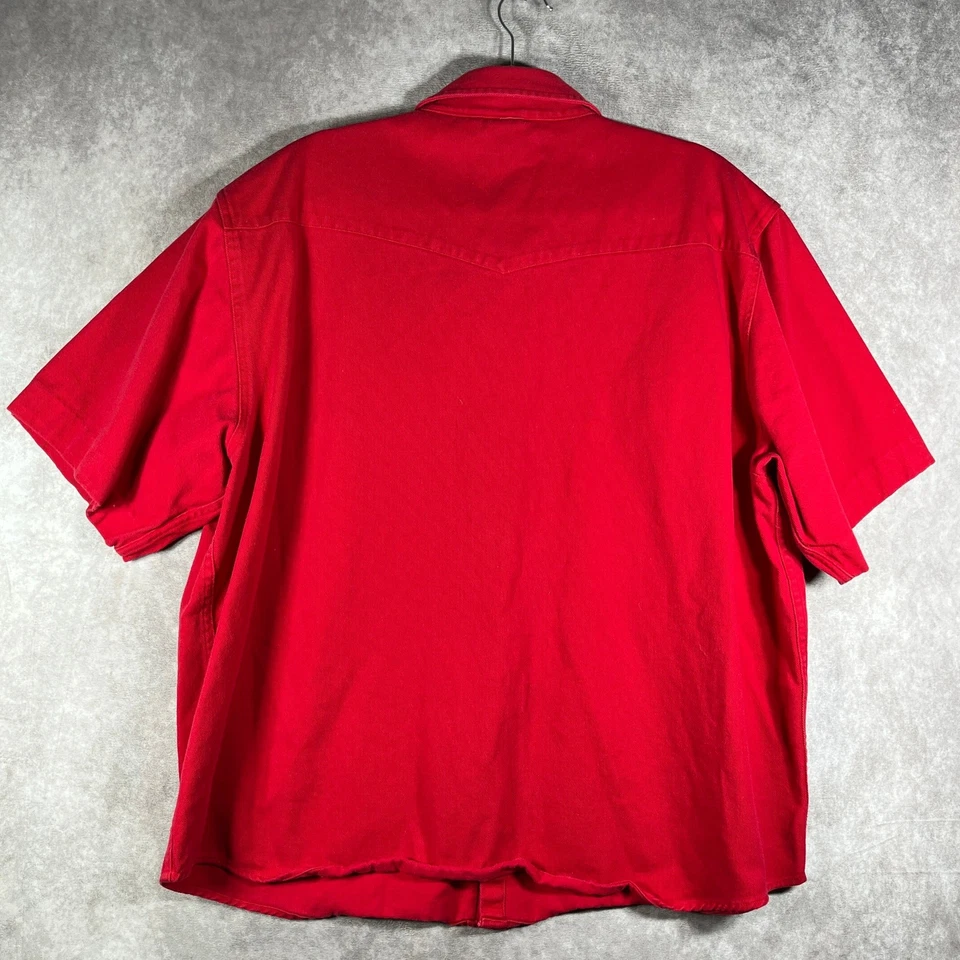 Camisa vaquera vintage Marlboro Classics Western para hombre 2XL roja perla a presión vaquera Foto 4 de 4