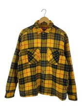 Supreme Quilted Plaid Flannel Shirt, Cotton, Size M, 21AW