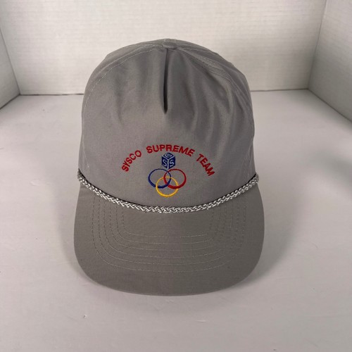 SISCO SUPREME TEAM Gray Baseball Cap Otto Cap Embroidered Logo Chain Accent