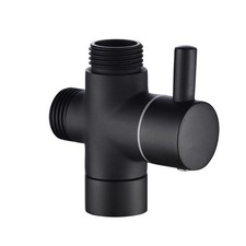 Brass Diverter Valve Easy Installation Long Lasting Performance Black Finish