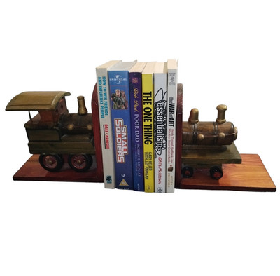 Holzeisenbahn Buchstützen Dampflok Eisenbahn Lok Eisenbahn Vintage Buchstützen