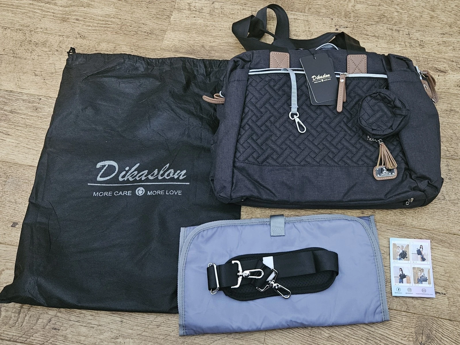 Dikaslon Baby Changing Bag, Large Nappy Bags for Mom and Dad, Stylish Travel To