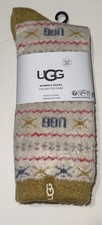NWT UGG Leslie Graphic Crew Socks Sz-OS