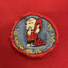 Vintage Peanuts Linus “To Know Me Is To Love Me” Sew On Patch