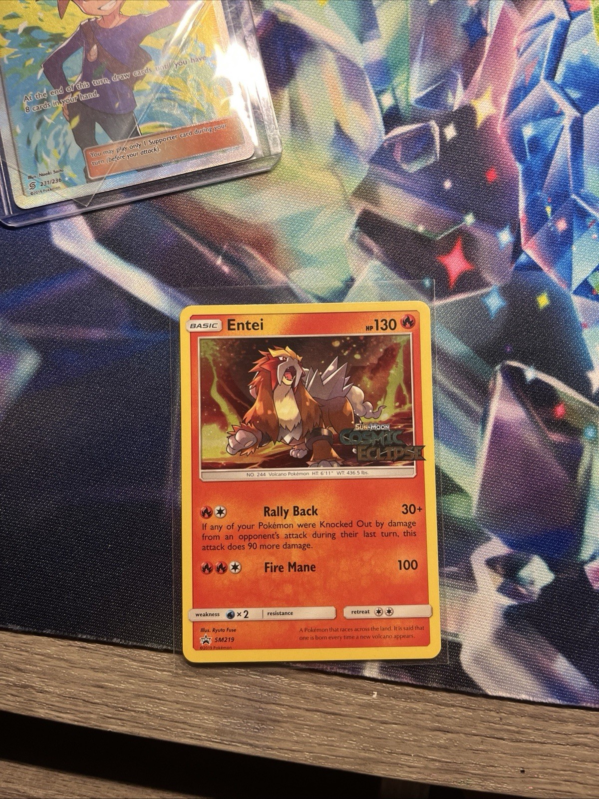 Pokemon Entei TCG Prerelease SM219 Holo Promo Card