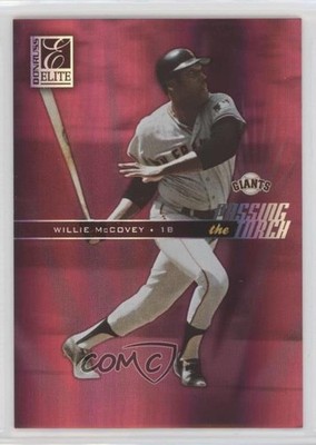 2004 Donruss Elite Passing the Torch 181/500 Will Clark Willie McCovey HOF 7v7