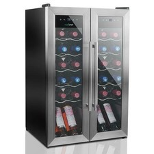 NutriChef 24 Bottle Wine Cooler Refrigerator with Air Tight Seal PKCWC24 NutriChef 24 Bottle Wine Cooler Refrigerator with Air Tight Seal PKCWC24 - Image 1