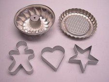 5 Piece Child Play Baking Cooking Toys Kitchen Pans Cookie Cutters Pretend Real