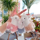 Cute Alpaca Keychain Cartoon School Bag Keychain Plush Key Ring Men Women