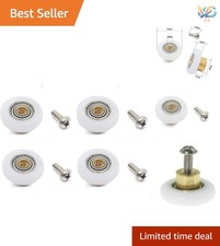 4-Piece Shower Door Roller Wheels - Silent  Corrosion Resistant