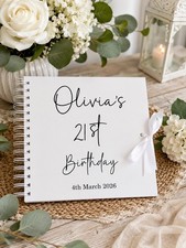 Personalised Birthday Memory Keepsake Book &ndash; 21st Birthday Guest Book
