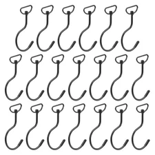 20 Pcs Stainless Steel Hook Hooks for Hanging Garment Rack Closet Rod Swing