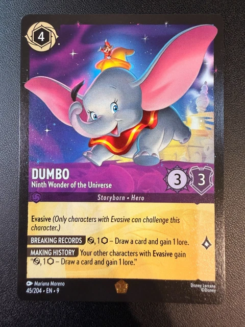 Lorcana Disney Fabled - Dumbo 9th Wonder of the Universe - 45/204 Legendary